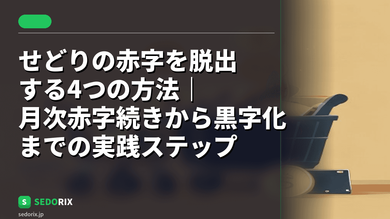 せどりの赤字を脱出する4つの方法｜月次赤字続きから黒字化までの実践ステップ